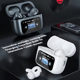 Smart Touch Screen Wireless Earbuds with Interactive Charging Case – Premium Sound & Modern Convenience