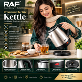 RAF Premium Stainless Steel Electric Kettle – Fast Boiling & Stylish Everyday Convenience