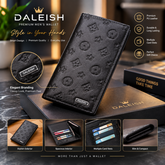 DALEISH Luxury Embossed Leather Wallet – Premium Men’s Slim Bifold Wallet