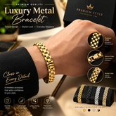 Premium Gold-Tone Link Bracelet – Elegant Timeless Collection🔥⚡