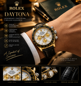 Luxury Gold & Black Chronograph Watch – Premium Daytona-Style Men’s Timepiece