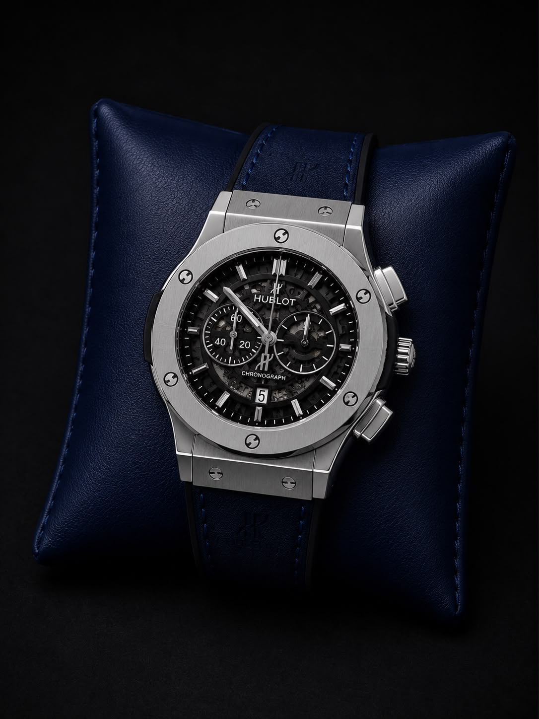 Luxury Chronograph Men’s Watch – Premium Steel & Leather Design