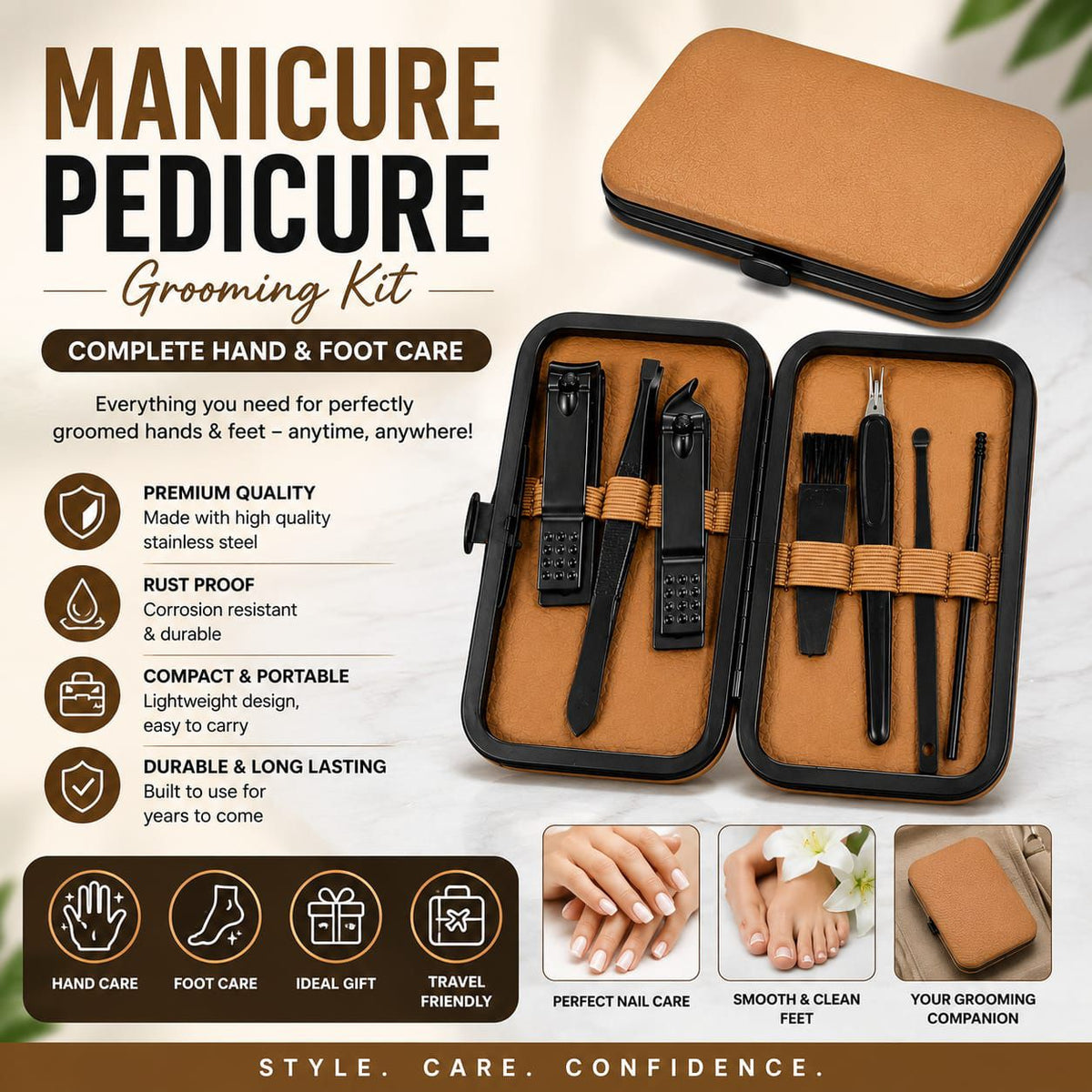 7-in-1 Premium Manicure & Pedicure Nail Care Kit